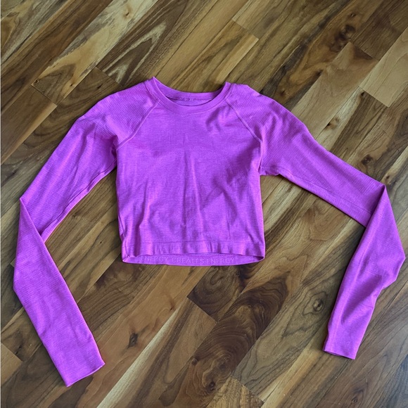 Lululemon Swiftly tech 2.0 Pink Long Sleeve Cropped Top - Picture 5 of 12